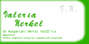 valeria merkel business card